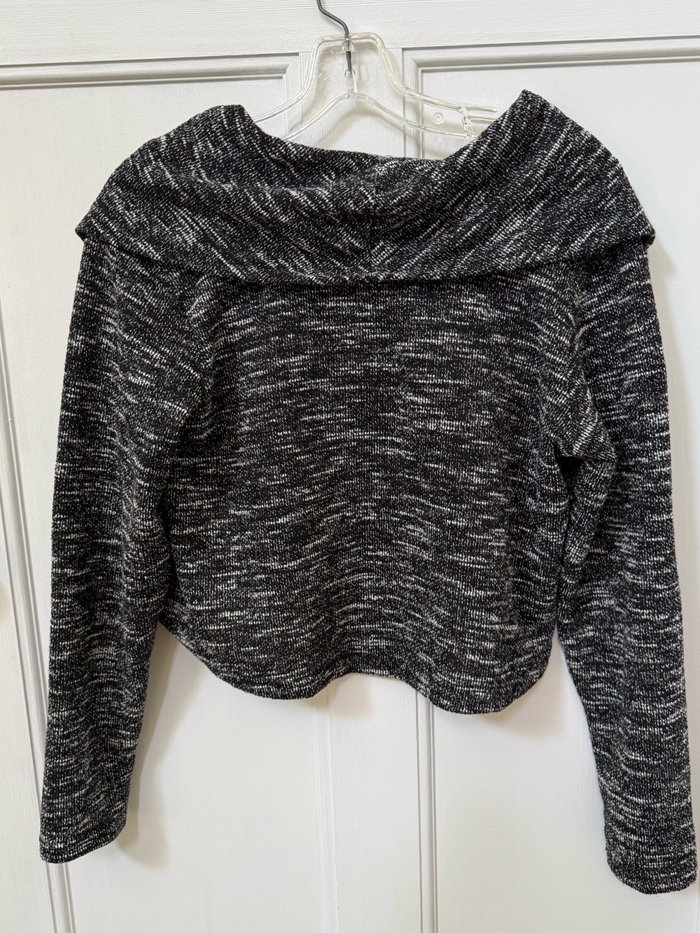 Sympli Black & White Marled Off-the-Shoulder Top - Picture 4 of 9